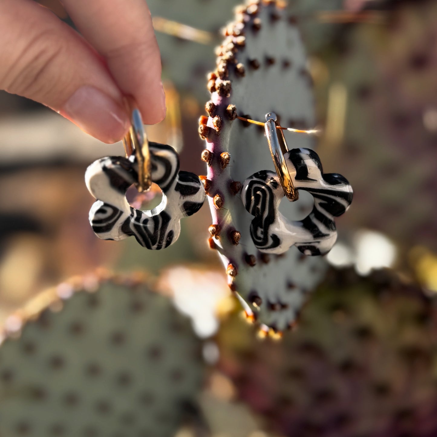 Zebra flowers hoops
