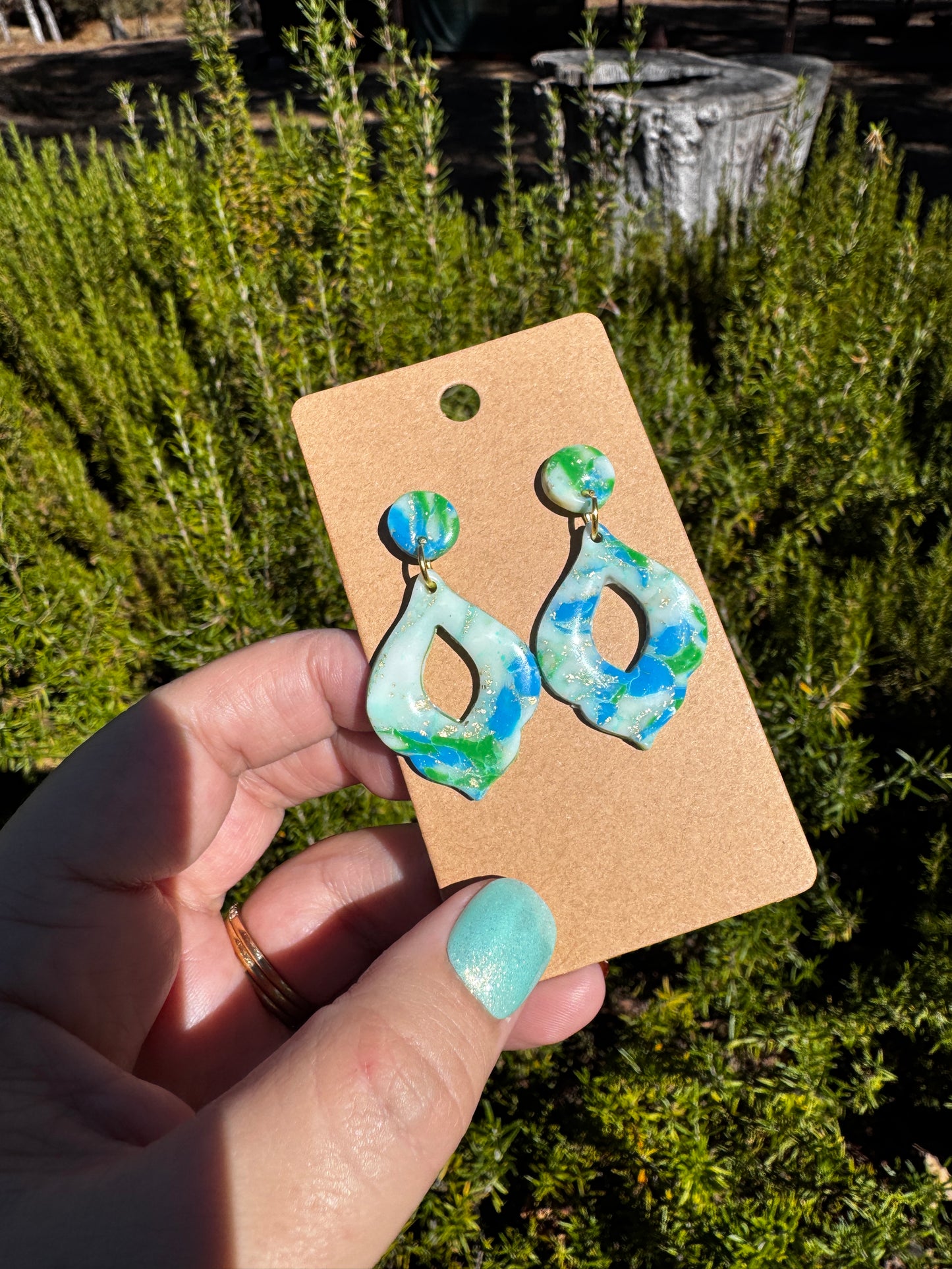 Blue & Green dangle