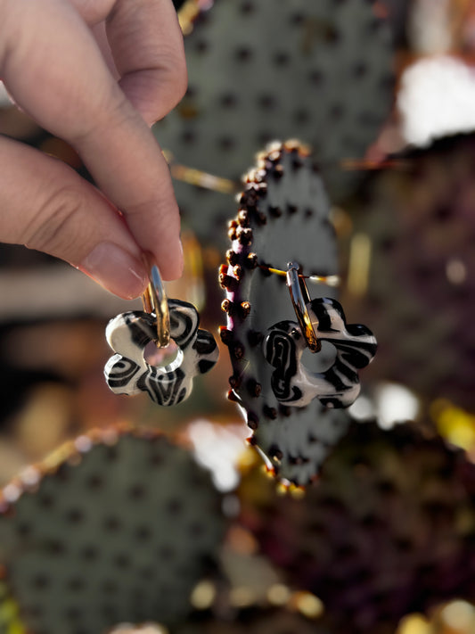 Zebra flowers hoops