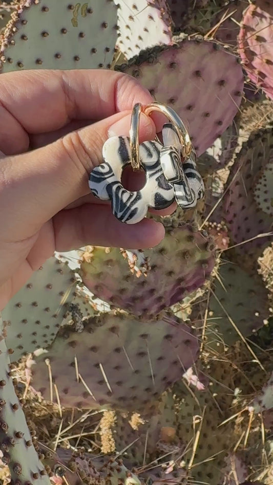 Zebra flowers hoops